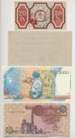 7db-os vegyes külföldi bankjegy tétel, közte Suriname, Brazília, Németország / Weimari Köztársaság, ...