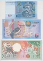 7db-os vegyes külföldi bankjegy tétel, közte Suriname, Brazília, Németország / Weimari Köztársaság, ...