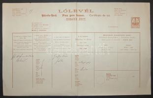 cca 1870 félig kitöltött lólevél
