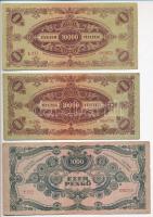 1945. 1000P  + 1945. 10.000P mindegyik betűhibás "MNB" bélyeggel T:III