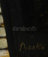 Baska József (1935-): Csendélet. Olaj, farost, jelzett, 60×80 cm