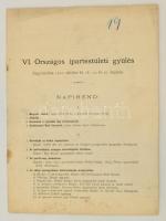 1902 Nagyvárad. VI. orsz. ipartestületi gyűlés programja. 24p.