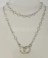 Ezüst(Ag) ördöglakatos nyaklánc, jelzett, h: 42 cm, nettó: 9,3 g