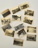 14 db látványos és jól fényképezett fotó a keleti frontról, lelőtt repülők, ágyuk