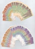 Horvátország 1991. 1D (25x) + 1991. 5D (25x) + 1991. 10D (10x) + 1991. 25D (25x) + 1993. 100.000D (5...