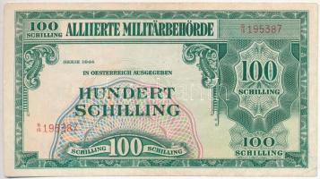 Ausztria / Szövetséges megszállás 1944. 100Sch sorozatjel vonal nélkül T:II- Austria / Allied Occupation 1944. 100 Schilling serial prefix without line C:VF Krause 110.a