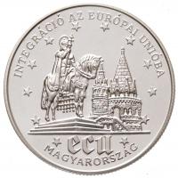 1992. 10.000Ft Au "Károly Róbert" (6,99g/0.986) + 1994. 500Ft Ag "Integráció az EU-ba...