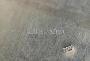 Ezüst (Ag.) teás doboz, nielló díszítéssel, jelzett, d: 6 cm, nettó 103 g