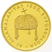 1999. 20.000Ft Au "Államalapítás 1000. évfordulója" (6,99g/0.986/22mm) + 1999. 3000Ft Ag &...