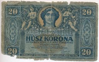 1917. 2K "7461" sorozatszámmal + 1919. 5K "MÁS TÖRVÉNYES..." + 1919. 5K "OS...