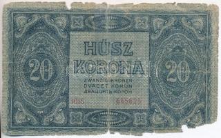 1917. 2K "7461" sorozatszámmal + 1919. 5K "MÁS TÖRVÉNYES..." + 1919. 5K "OS...