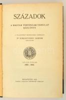 1924 Bp., Századok, A Magyar Történelmi Társulat Közlönye, LVII-LVIII. évfolyam(1923-1924), félvászo...