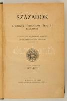 1922 Bp., Századok, A Magyar Történelmi Társulat Közlönye, LV-LVI. évfolyam(1921-1922), félvászon kö...