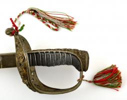 Osztrák-magyar bányász tiszti kard, díszes markolattal, a kosáron "Glück auf!" felirattal,...