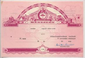 ~1970-1980. "SZÖVOSZ (Szövetkezetek Országos Szövetsége)" földművesszövetkezeti részjegye ...