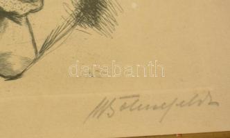 Olvashatatlan jelzéssel: Munkás. Rézkarc, papír, üvegezett keretben, 29×18 cm