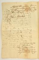 cca 1690 Szepes vármegyei övegy nemesasszony levele a vármegyéhez, melyben segítséget kér megélhetés...