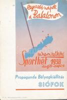 1938 IV. Nemzetközi Sporthét és Propaganda Bélyegkiállítás, hátoldalon visszatéréses béylegzéssel