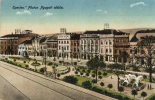 Eperjes, Presov; Fő utca nyugati oldala, gyógyszertár / main street, pharmacy (EK)