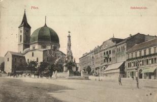 Pécs, Széchenyi tér, Stern Mór utódai üzlete, Nádor szálló. Karpf Berta kiadása (EK)