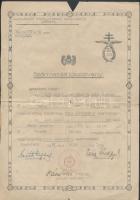 1942 Szombathely, A M. kir. honvéd repülőgépvezető iskolaosztály pótkerete által kiadott származási igazolvány