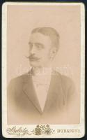 cca 1885 Hegyeshalmy Lajos (1862-1925): politikus, kereskedelemügyi és pénzügyminiszter fotója. Strelisky fotó 7x11 cm