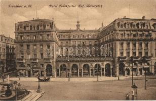 Frankfurt a. M., Hotel Frankfurter Hof, Kaiserplatz / hotel, square, shop of Schlesicky-Strohlein (EK)