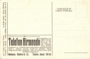 Balatonfüred-fürdő, Savanyúvíz forrás, hátoldalon A Telefon Hírmondó reklámja