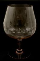 2 db nagyméretű bólés pohár, az egyik hámozott, hibátlanok, m: 30,5 ill. 25,5 cm