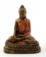 Díszes műgyanta Buddha szobor, m: 18,5 cm