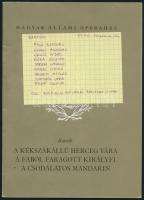 1970 Az Operaház neves személyiségeinek aláírása műsorfüzetben(Mikó András, Kórodi András, Róna Viktor, özv. Bartók Béláné, stb.)