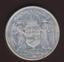 1930. 5P Ag "Horthy jobbra" T:3