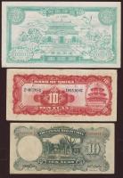 Kína kis tétel, 20db bankjegy, régi és új, benne égetési pénz T:I,II