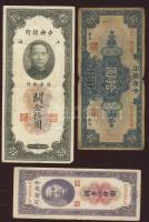 Kína kis tétel, 20db bankjegy, régi és új, benne égetési pénz T:I,II