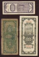 Kína kis tétel, 20db bankjegy, régi és új, benne égetési pénz T:I,II