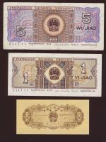 Kína kis tétel, 20db bankjegy, régi és új, benne égetési pénz T:I,II