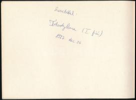 Neves emberek aláírásai füzetbe gyűjtve(Lukács Miklós, Kováts Kolos, Kalmár Magda, Sas Sylvia, Róna ...