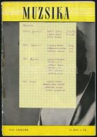 A Muzsika című újság 4 db száma neves emberek aláírásaival(Komlóssy Erzsébet, Neményi Lili, Ilosfalv...