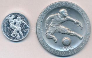 1955. "Budapest / 100. Ausztria-Magyarország Labdarúgó Mérkőzés" Al emlékérem (61,5mm) + 1...