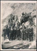 1948 Tokaj környéke, Tarmag-bánya, 4 db fotó, közte 2 db utólagos nagyítással, 13x17 és 24x17 cm közötti méretekben