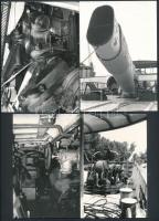 cca 1979 Hajókról(Dunaföldvár, Deák Ferenc) és hajószerkezetekről készült fotók, 17 db, 6x9 és 10x15...