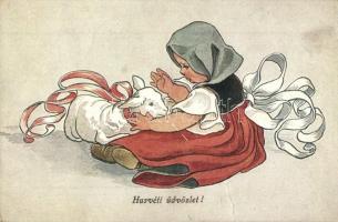 Húsvét / Easter greeting card, lamb