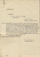 1942 Czapik Gyula veszprémi püspök aláírása hivatalos levélen