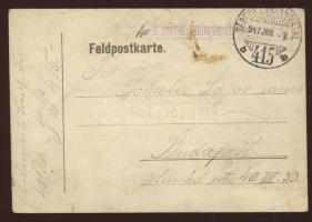 1917 Tábori lap / Field post card M. Kir. 40-ik honvéd gyalogdandár parancsnokság + TP 415b