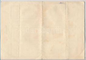 Ábrahámhegy 1934. "Az Ábrahámhegyi Fürdő- és Kulturszövetkezet" üzletrész 100P-ről, bélyeg...