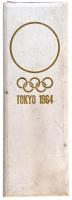 Japán 1964. "Tokyo 1964. / Team Official" aranyozott, fém olimpiai jelvény szalaggal (37,5...