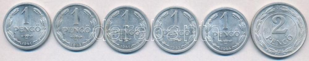 1941. 1P Al (2x) + 1943. 1P Al (2x) + 1944. 1P Al + 1942. 2P Al T:1--2-