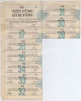 Pécs 1923. "Első Pécsi Bőrgyár Részvénytársaság" részvény 500K-ról, szelvényekkel és bélye...