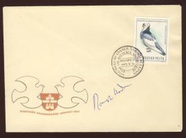 1971 Romesh Chandra, a Béke Világtanács elnöke sajátkezű aláírása alkalmi borítékon