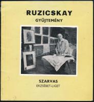 Ruzicskay Gyűjtemény. Szarvas, Erzsébet-liget. Szarvas, 1988, Petőfi-Nyomda. Kiadói papírkötés, kissé sérült gerinccel, egy szamárfüles borítósarokkal.